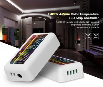 FUT035 Mi Light 2.4G RF Wireless 4Zone Color Temperature Adjustable CCT Dimmable Controller for WW/CW Dual White LED Strip Light
FUT035 Mi Light 2.4G RF Wireless 4Zone Color Temperature Adjustable CCT Dimmable Controller for WW/CW Dual White LED Strip Light