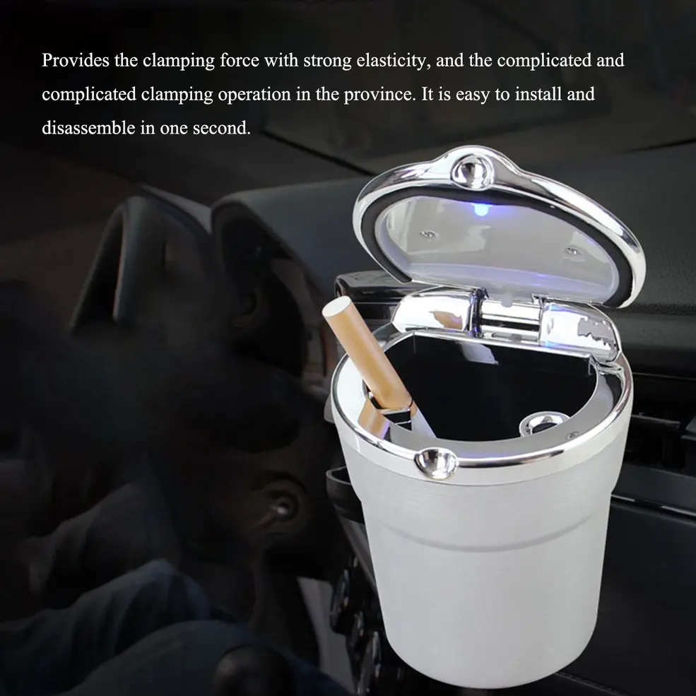 Car Styling Ashtray with special storage box LED light Car Accessories anti-smoke leaking gasket design
Car Styling Ashtray with special storage box LED light Car Accessories anti-smoke leaking gasket design
