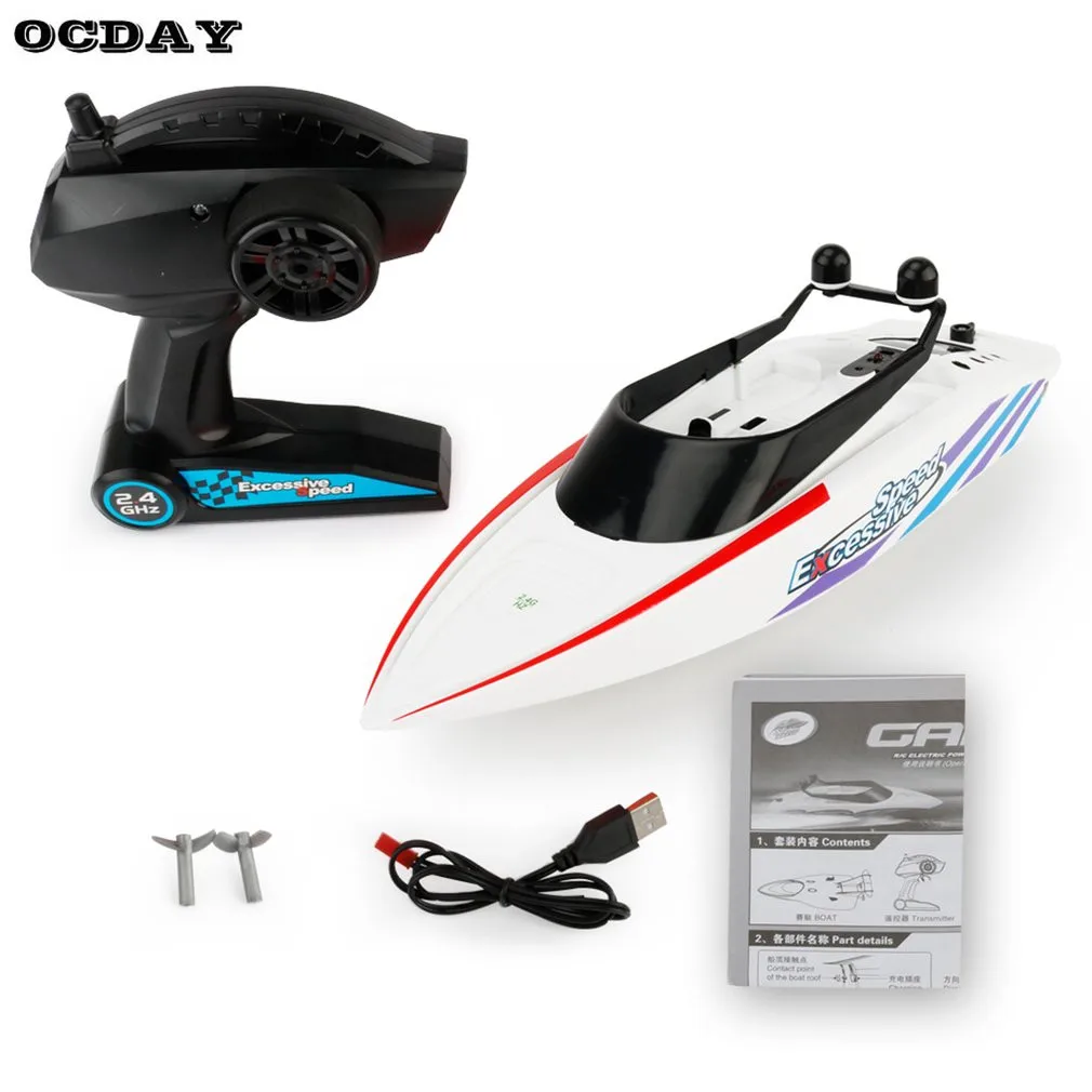 High Speed RC Racing Boat 2.4GHz 4 Channels Brushed Radio Remote Control Boat with USB Rechargeable Electric RC Speedboat Toy
High Speed RC Racing Boat 2.4GHz 4 Channels Brushed Radio Remote Control Boat with USB Rechargeable Electric RC Speedboat Toy