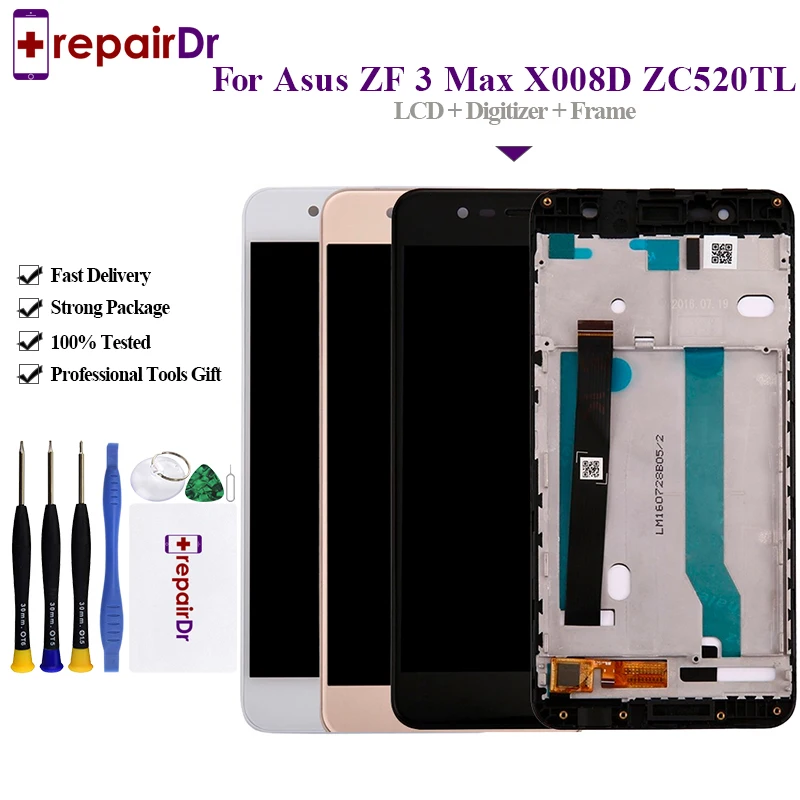 Original For Asus Zenfone 3 Max ZC520TL LCD Display Touch Screen Digitizer Assembly With Frame 5.2"For ASUS ZC520TL LCD X008D
Original For Asus Zenfone 3 Max ZC520TL LCD Display Touch Screen Digitizer Assembly With Frame 5.2"For ASUS ZC520TL LCD X008D