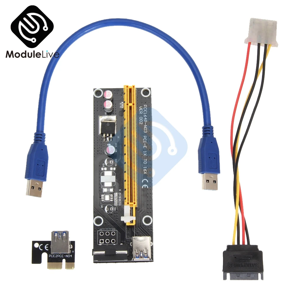 USB 3.0 PCI-E Express 1x to 16x Extender Riser Card Adapter SATA Power Cable 50CM PCIe USB Adapter For Any Graphics Cards
USB 3.0 PCI-E Express 1x to 16x Extender Riser Card Adapter SATA Power Cable 50CM PCIe USB Adapter For Any Graphics Cards