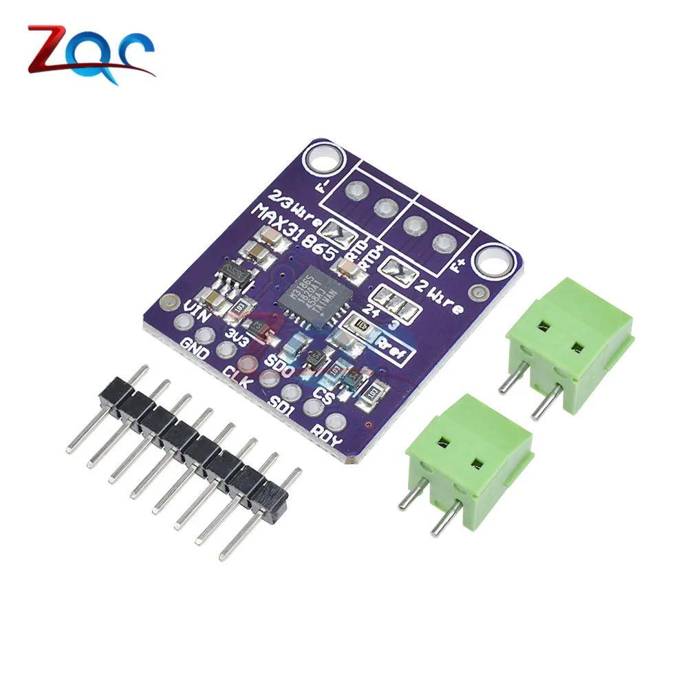 MAX31865 PT100 to PT1000 RTD-to-Digital Converter Board Temperature Thermocouple Sensor Amplifier Module 3.3V/5V For Arduino
MAX31865 PT100 to PT1000 RTD-to-Digital Converter Board Temperature Thermocouple Sensor Amplifier Module 3.3V/5V For Arduino