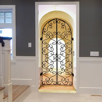 77x200cm 3D Vintage Gate Door Stickers PVC Wallpaper DIY Waterproof Mural Decals For Livingroom Bedroom Self Adhesive Home Decor
77x200cm 3D Vintage Gate Door Stickers PVC Wallpaper DIY Waterproof Mural Decals For Livingroom Bedroom Self Adhesive Home Decor