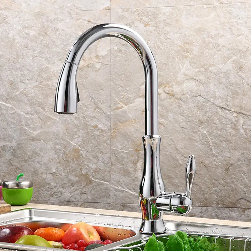 The kitchen sink faucet smoke pull out tap Hot and cold water can rotate telescopic leading bulk supply all copper 360 degree
The kitchen sink faucet smoke pull out tap Hot and cold water can rotate telescopic leading bulk supply all copper 360 degree