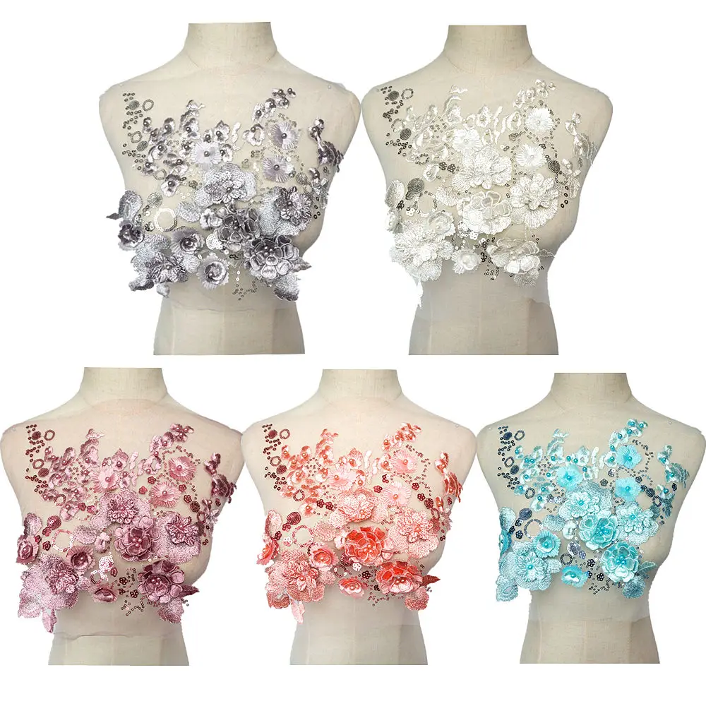 Teal Grey White Lace Fabric 3D Flowers Beads Sequin Appliques Embroidery Mesh Sew Patch For Wedding Evening Dress Decoration DIY
Teal Grey White Lace Fabric 3D Flowers Beads Sequin Appliques Embroidery Mesh Sew Patch For Wedding Evening Dress Decoration DIY