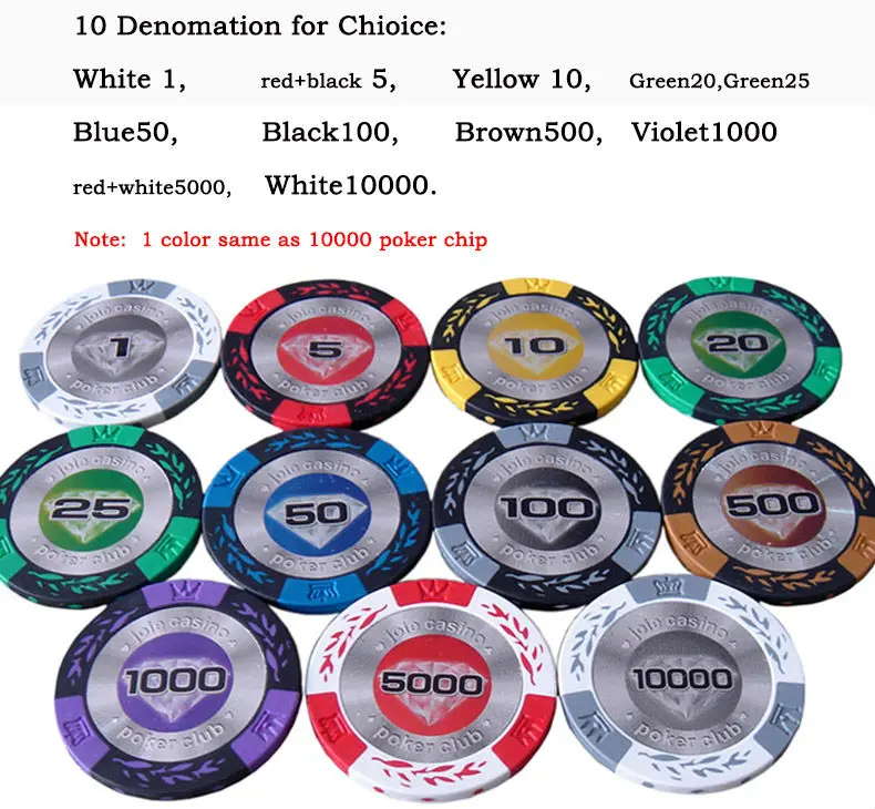25pcs Wheats Poker Chips in Clay 14g Sticker sheet iron Casino Texas Hold'em Poker Game 11 denomination for choice
25pcs Wheats Poker Chips in Clay 14g Sticker sheet iron Casino Texas Hold'em Poker Game 11 denomination for choice