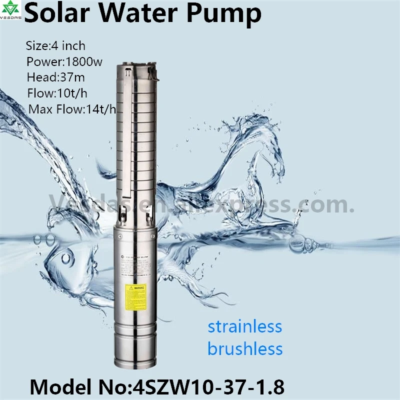 4Inch 1800W AC220V DC300V with Permanent Magnet Synchronous Motor Flow 10t/h Head 37m for Farm Deep Well Solar Water Pump
4Inch 1800W AC220V DC300V with Permanent Magnet Synchronous Motor Flow 10t/h Head 37m for Farm Deep Well Solar Water Pump