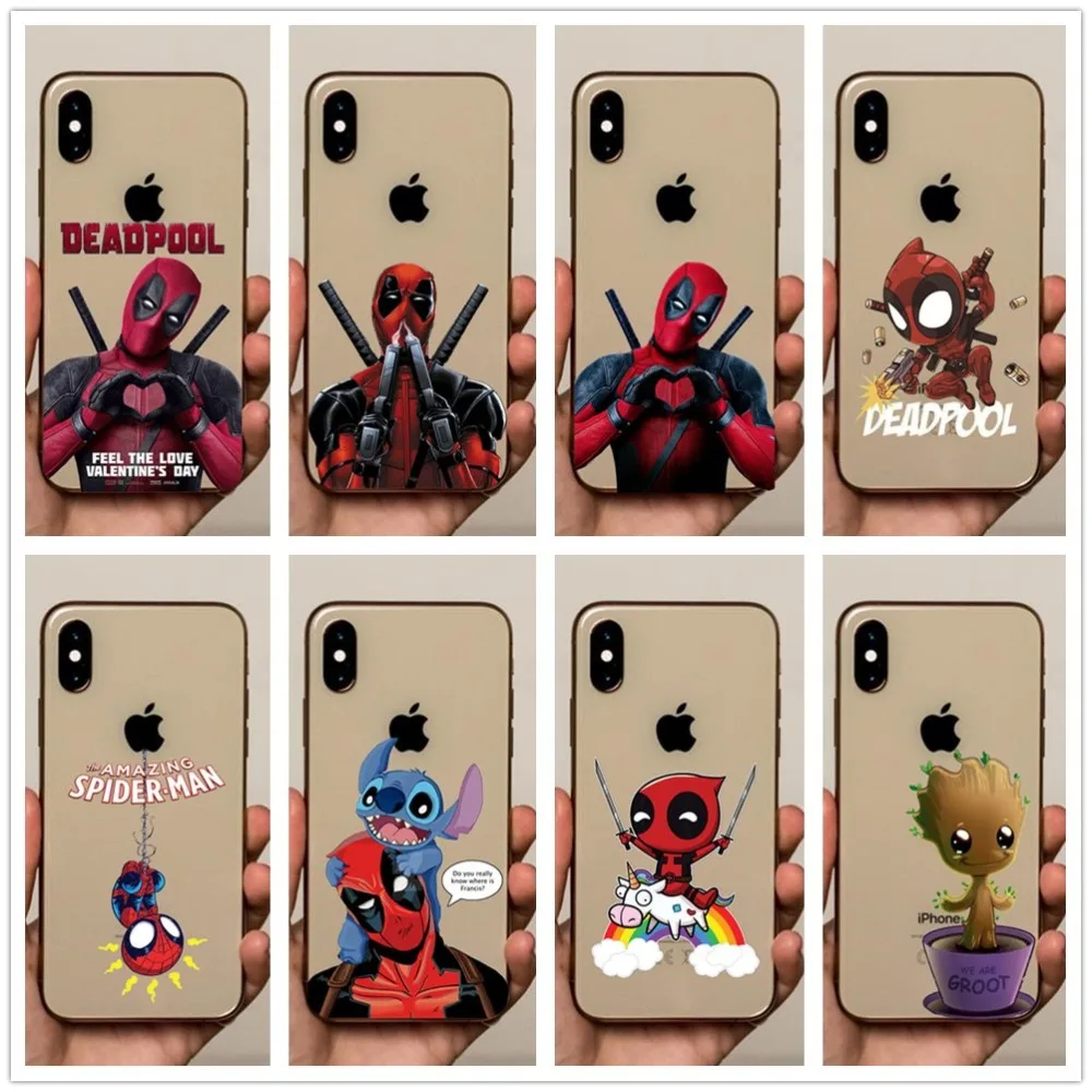 Marvel Spideman Deadpool case cover For Apple iPhone 8 7 6 6S Plus 5 5S SE X 10 XR XS MAX unicorn soft silicone phone case coque
Marvel Spideman Deadpool case cover For Apple iPhone 8 7 6 6S Plus 5 5S SE X 10 XR XS MAX unicorn soft silicone phone case coque
