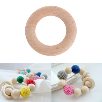 55mm Baby Wooden Teething Rings Necklace Bracelet DIY Crafts Natural Bracelets Play Gym
55mm Baby Wooden Teething Rings Necklace Bracelet DIY Crafts Natural Bracelets Play Gym