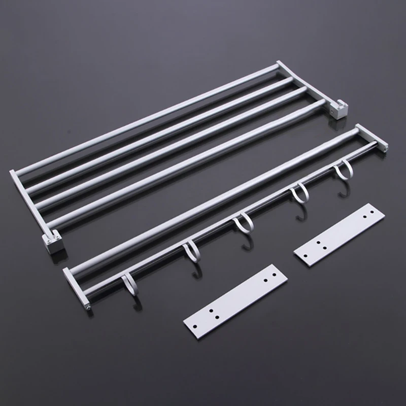 Aluminum Wall-mounted Bathroom Wall Mounted Towel Rail Holder Shelf Storage Rack Double Towel Rails Bar
Aluminum Wall-mounted Bathroom Wall Mounted Towel Rail Holder Shelf Storage Rack Double Towel Rails Bar