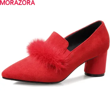MORAZORA party fashion simple shoes women shallow pointed toe high heels Cow suede pumps single shoes spring autumn
MORAZORA party fashion simple shoes women shallow pointed toe high heels Cow suede pumps single shoes spring autumn