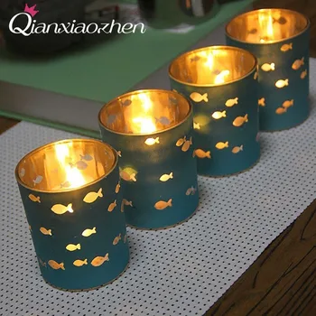Qianxiaozhen Plating Small Fish Glass Candle Holders Wedding Decorations Candles Home Decoration Candle Lantern
Qianxiaozhen Plating Small Fish Glass Candle Holders Wedding Decorations Candles Home Decoration Candle Lantern