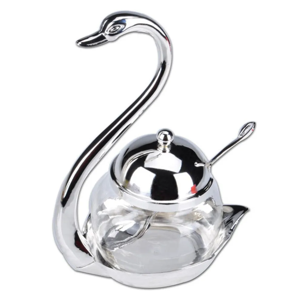 2018 Zinc Alloy Kitchen Seasoning Bottle Swan Design Sugar Salt Coffee Storage Tank with Spoon Kitchen Cooking Tools
2018 Zinc Alloy Kitchen Seasoning Bottle Swan Design Sugar Salt Coffee Storage Tank with Spoon Kitchen Cooking Tools