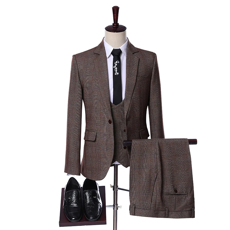 Elegant Designs 2019 Casual Business Brown Plaid 3 Pieces Formal Dress Mens Suits Set Men Wedding Suit For Men Groom Tuxedos
Elegant Designs 2019 Casual Business Brown Plaid 3 Pieces Formal Dress Mens Suits Set Men Wedding Suit For Men Groom Tuxedos