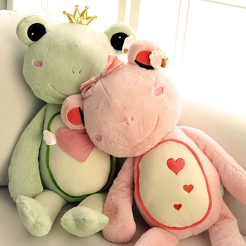 New Big 55cm Kids Toys Couple Frog Prince Plush Toy Cute Frog Soft Stuffed Animals Dolls Pink & Green Best Gifts For Lovers
New Big 55cm Kids Toys Couple Frog Prince Plush Toy Cute Frog Soft Stuffed Animals Dolls Pink & Green Best Gifts For Lovers