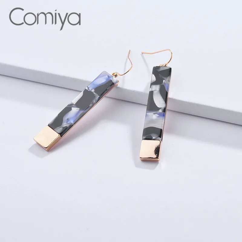 Comiya европейские серьги для женщин акриловое украшение из камня узор личности