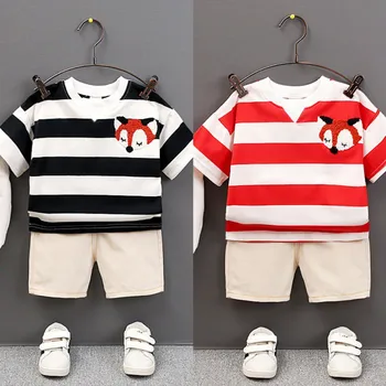 Short Sleeve Baby Boys Girls Summer Cute Short Sleeve Animal Striped Print T-shirt Tops+Shorts Casual Suits Costume Set
Short Sleeve Baby Boys Girls Summer Cute Short Sleeve Animal Striped Print T-shirt Tops+Shorts Casual Suits Costume Set