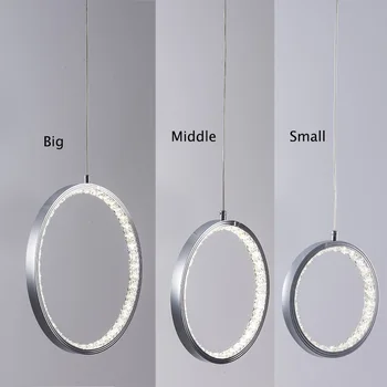 Modern Crystal Circle Pendant lights Contemporary Ring hanglight fixture round indoor room circular led pendant lamp 
Modern Crystal Circle Pendant lights Contemporary Ring hanglight fixture round indoor room circular led pendant lamp