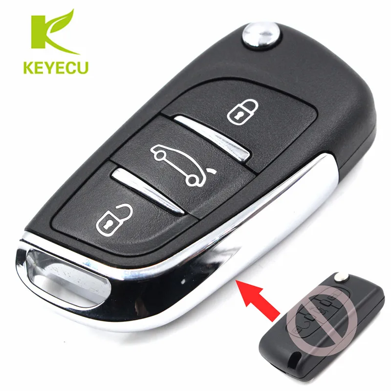KEYECU Modified Flip Remote Key Fob 3Button 433MHz ID46 for Peugeot Citroen 0536 Models Before 20110416
KEYECU Modified Flip Remote Key Fob 3Button 433MHz ID46 for Peugeot Citroen 0536 Models Before 20110416