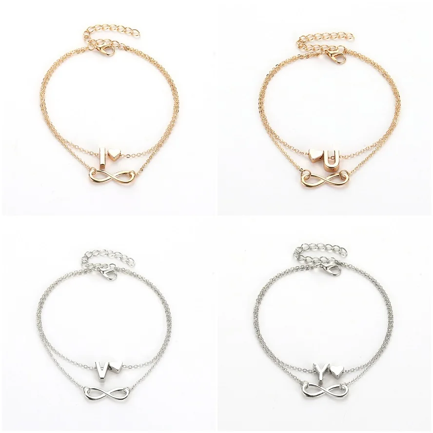 Vintage Silver Gold Anklet Female Letter Heart A-Z Bohemian cheville Boho Charm Jewelry Infinity Ankles Bracelets for Women Gift
Vintage Silver Gold Anklet Female Letter Heart A-Z Bohemian cheville Boho Charm Jewelry Infinity Ankles Bracelets for Women Gift