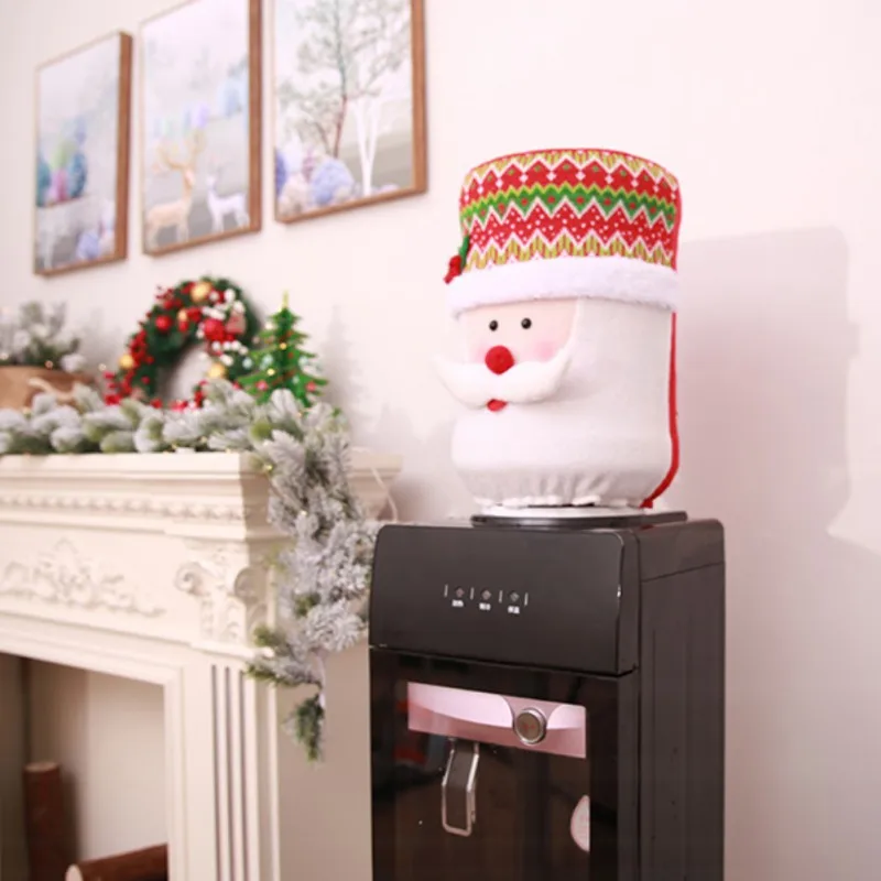 Рождественское ведро для питья мультфильм снеговик пылезащитный чехол день