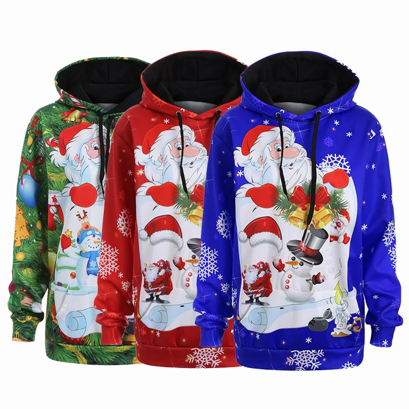 New 2018 Ugly Christmas Sweater Plus Size Hooded Sweater Couple Matching Clothes Womens Men Sweaters Tops Autumn Winter Clothing
New 2018 Ugly Christmas Sweater Plus Size Hooded Sweater Couple Matching Clothes Womens Men Sweaters Tops Autumn Winter Clothing