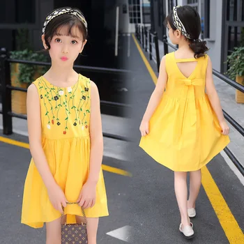 New Product Children's Garment Girl Korean Sleeveless Dress Back Length Of And Rear Children's
New Product Children's Garment Girl Korean Sleeveless Dress Back Length Of And Rear Children's