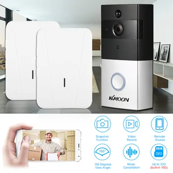 KKmoon 720P WiFi Visual Intercom Door Phone+2pcs Wireless Doorbell Chime Support PIR Sensor Night View Phone APP Remote Control
KKmoon 720P WiFi Visual Intercom Door Phone+2pcs Wireless Doorbell Chime Support PIR Sensor Night View Phone APP Remote Control