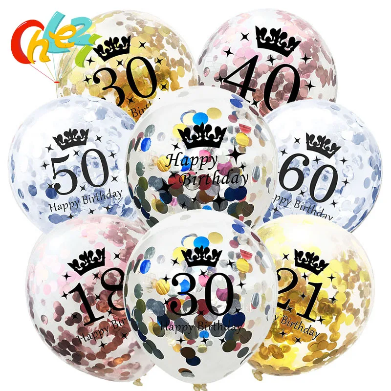 Happy Birthday Decoration 10Pcs Rose Gold Silver Glitter Confetti Balloons 21th 30th Party Celebration Perfect Decor Supplies
Happy Birthday Decoration 10Pcs Rose Gold Silver Glitter Confetti Balloons 21th 30th Party Celebration Perfect Decor Supplies