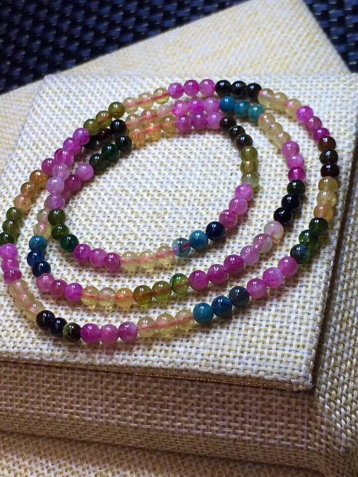 Natural Brazil Colorful Tourmaline Bracelet Necklace 3 Laps Clear Round Beads 4.5mm Crystal Brazil Chain Healing Stone AAAA
Natural Brazil Colorful Tourmaline Bracelet Necklace 3 Laps Clear Round Beads 4.5mm Crystal Brazil Chain Healing Stone AAAA