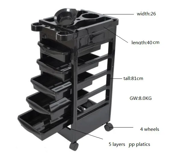 New PP material five trays cheaper price hair salon trolley, durable salon trolley
New PP material five trays cheaper price hair salon trolley, durable salon trolley