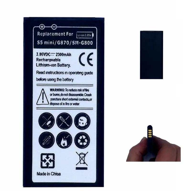 Rechargeable Phone Battery for Samsung Galaxy S5 mini G870 SM-G800 SM-G800F SM-G800H Accumulator Battery Models
Rechargeable Phone Battery for Samsung Galaxy S5 mini G870 SM-G800 SM-G800F SM-G800H Accumulator Battery Models