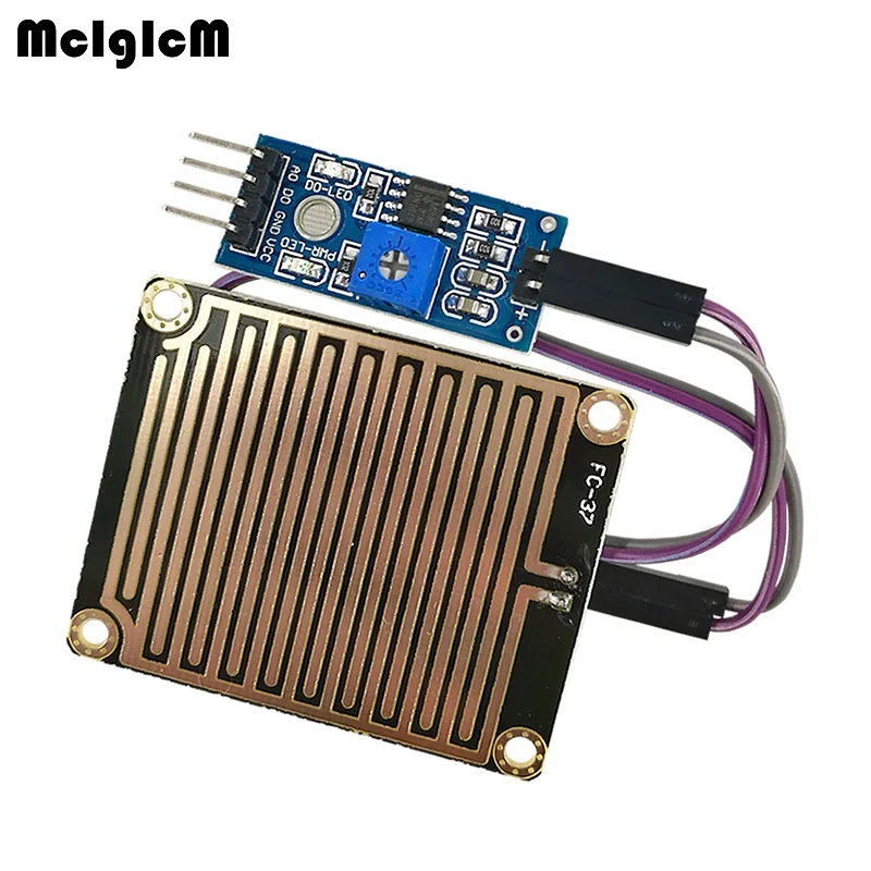 

MCIGICM Rain Raindrops controller module detection Rainwater Foliar Sensitivity sensor Power Module