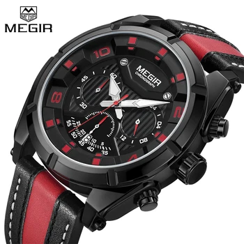 MEGIR Watches Men Top Brand Luxury Fashion Sport Watch Man Leather Chronograph 24-hour Quartz Wristwatch Clock relogio masculino
MEGIR Watches Men Top Brand Luxury Fashion Sport Watch Man Leather Chronograph 24-hour Quartz Wristwatch Clock relogio masculino