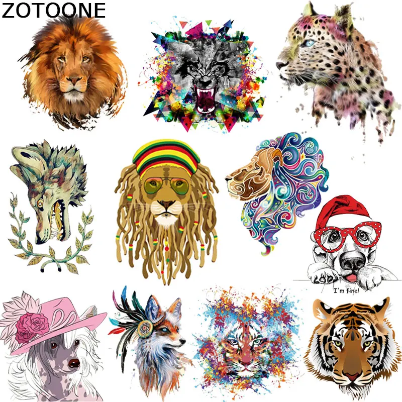 ZOTOONE Iron on Transfer Patch Tiger Lion Dog Animal Patch for Clothes T-shirt Stickers A-level Washable Heat Press Appliqued C
ZOTOONE Iron on Transfer Patch Tiger Lion Dog Animal Patch for Clothes T-shirt Stickers A-level Washable Heat Press Appliqued C