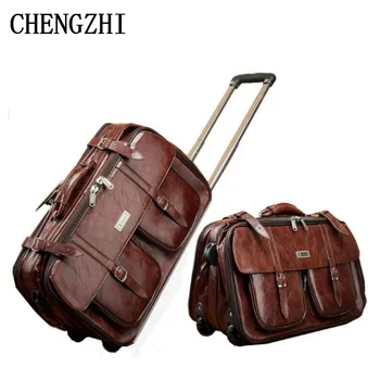 CHENGZHI PU Leather Retro Rolling Luggage Business Men Suitcase Wheels Cabin Travel Bags
CHENGZHI PU Leather Retro Rolling Luggage Business Men Suitcase Wheels Cabin Travel Bags