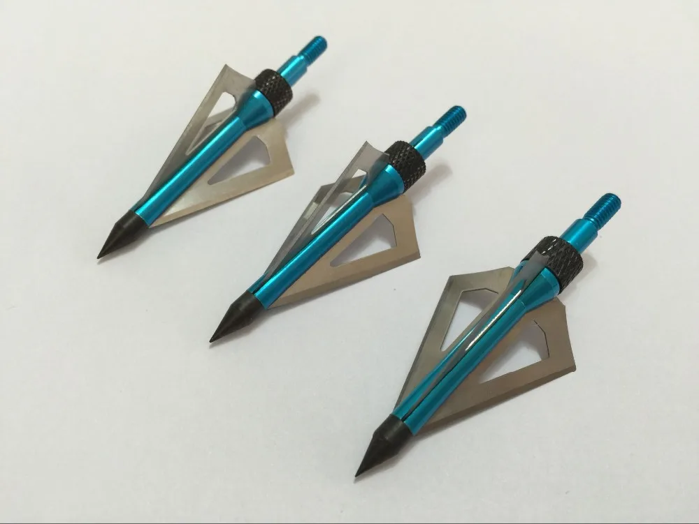 3X100 grain blue color 3 blades crossbow arrowhead arrow point broadhead free shipping
3X100 grain blue color 3 blades crossbow arrowhead arrow point broadhead free shipping