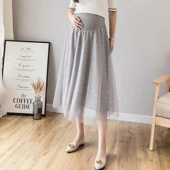 Summer new maternity dress half-length sequins stomach lift half-length dress big swing mesh skirt pregnant women A word skirt
Summer new maternity dress half-length sequins stomach lift half-length dress big swing mesh skirt pregnant women A word skirt