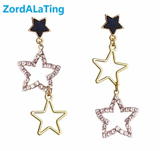 S925 silver needle five-pointed star asymmetric rhinestone long earrings for women girl temperament Korean personality earring
S925 silver needle five-pointed star asymmetric rhinestone long earrings for women girl temperament Korean personality earring