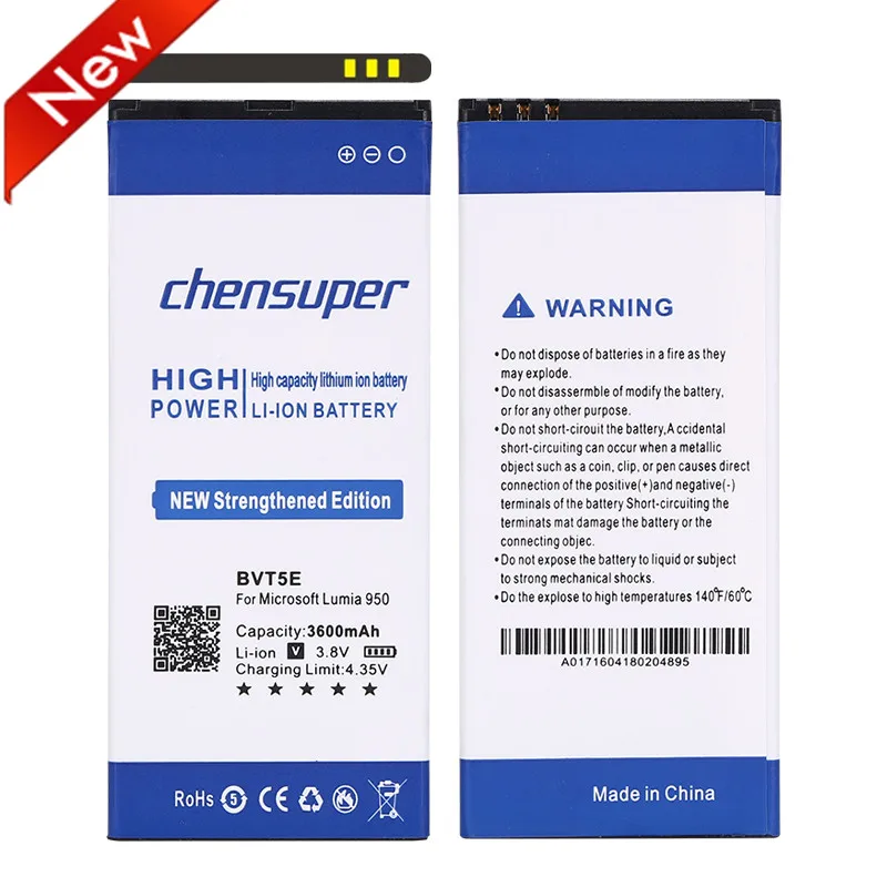 Новые 3600 мАч BV T5E/BV T5E сменные батареи для Nokia Microsoft Lumia 950 батарея RM 1106 1104