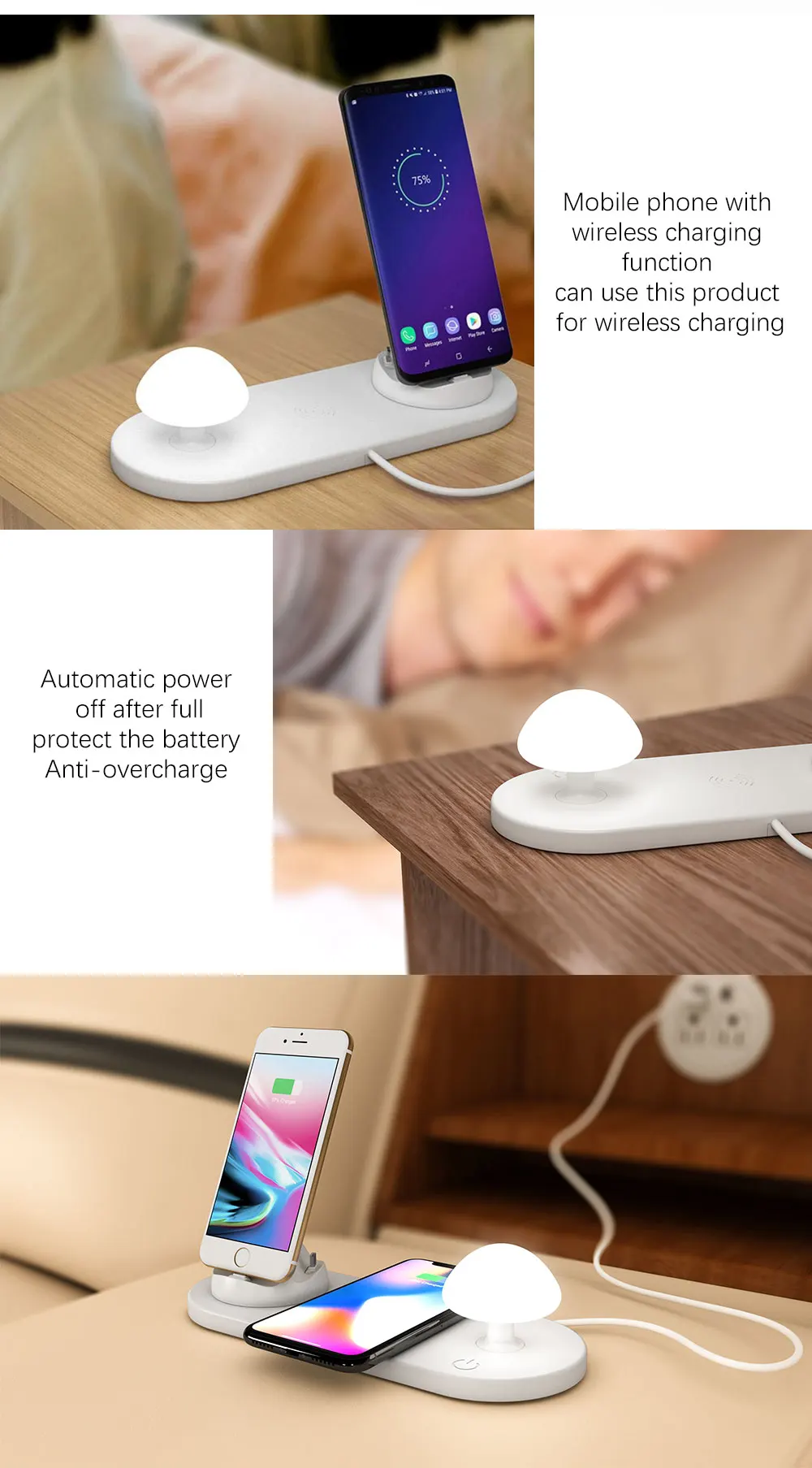 Ascromy-3-IN-1-Wireless-Charging-Dock-Station-For-iPhone-Xs-Max-X-8-Plus-Micro-USB-Android-Type-C-Phone-Charger-Mushroom-Light (3)