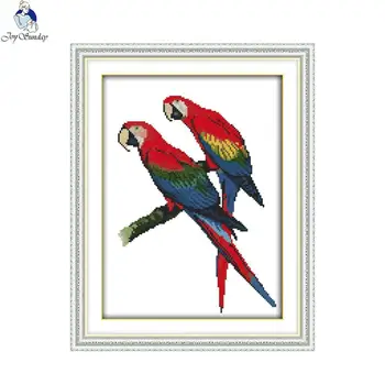 Joy Sunday Two parrots Counted 11CT Printed Fabric 14CT Canvas DMC Chinese DIY Handwork Cross-stitch set Embroidery Needlework
Joy Sunday Two parrots Counted 11CT Printed Fabric 14CT Canvas DMC Chinese DIY Handwork Cross-stitch set Embroidery Needlework