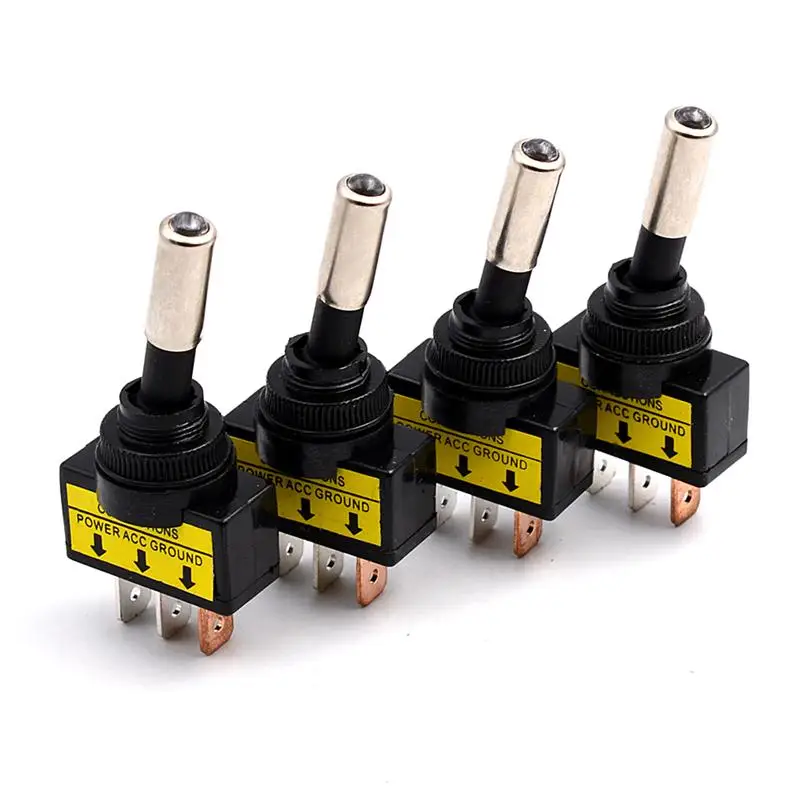 4pcs 12V 20A 3-Pin On / Off LED Toggle Slide Switch for Motorcycle Car Boat Vehicle Parts Accessories (Blue)
4pcs 12V 20A 3-Pin On / Off LED Toggle Slide Switch for Motorcycle Car Boat Vehicle Parts Accessories (Blue)