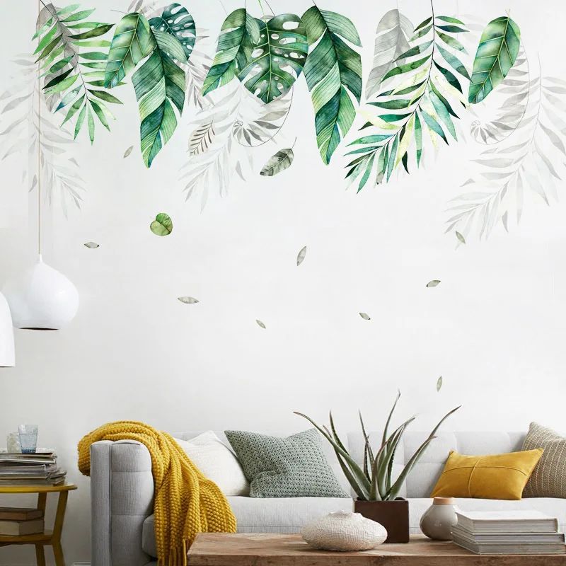 Tropical vegetation leaves Wall Sticker Decals Wall Art For Home Living Room Bedroom TV Background Garden Window Decor
Tropical vegetation leaves Wall Sticker Decals Wall Art For Home Living Room Bedroom TV Background Garden Window Decor