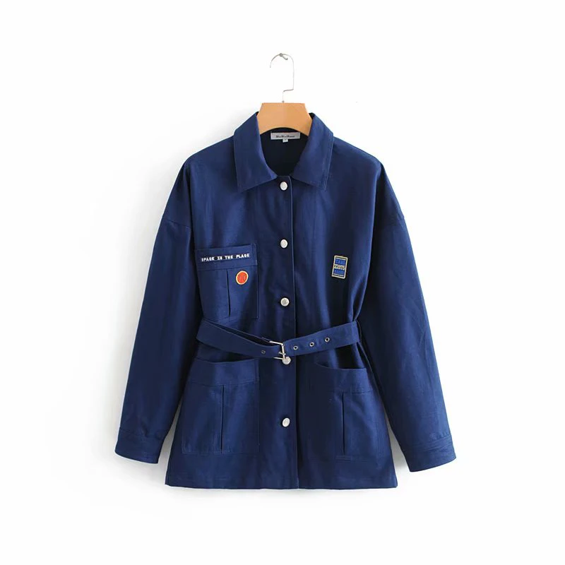 2019 Women Za Fashion Blue Loose Jacket Female Long Sleeve Adjustable Waist With Belt Coat Outwear Plus Size casaco feminino
2019 Women Za Fashion Blue Loose Jacket Female Long Sleeve Adjustable Waist With Belt Coat Outwear Plus Size casaco feminino