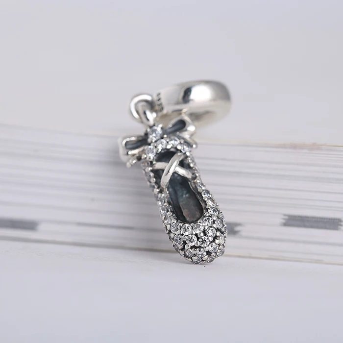 New spring collection 925 sterling silver ballet slipper dangle charms with cz Suitable for Pandora Charm Bracelets & Necklaces
New spring collection 925 sterling silver ballet slipper dangle charms with cz Suitable for Pandora Charm Bracelets & Necklaces