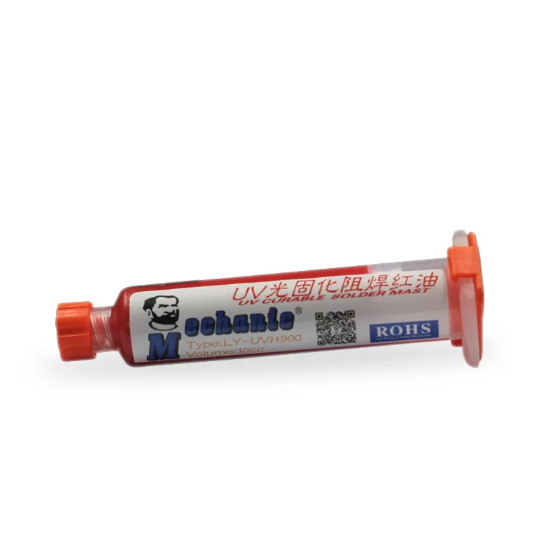 MECHANIC 10ML Red UV SOLDER MASK PCB BGA PAINT PREVENT CORROSIVE ARCING Soldering Paste Flux Cream Welding Fluxes Oil
MECHANIC 10ML Red UV SOLDER MASK PCB BGA PAINT PREVENT CORROSIVE ARCING Soldering Paste Flux Cream Welding Fluxes Oil