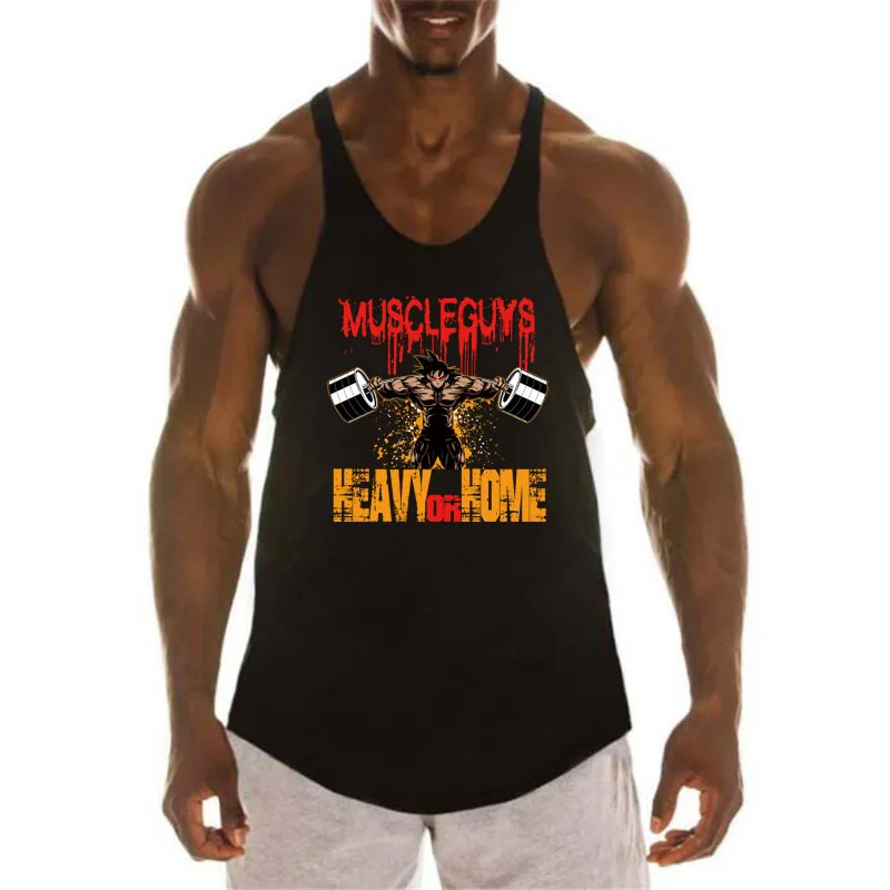 Dragon Ball Tank Top Men Bodybuilding Fitness Clothing Super Saiyan Print Cotton O-Neck Sleeveless Shirt Men Gyms Stringer vest
Dragon Ball Tank Top Men Bodybuilding Fitness Clothing Super Saiyan Print Cotton O-Neck Sleeveless Shirt Men Gyms Stringer vest