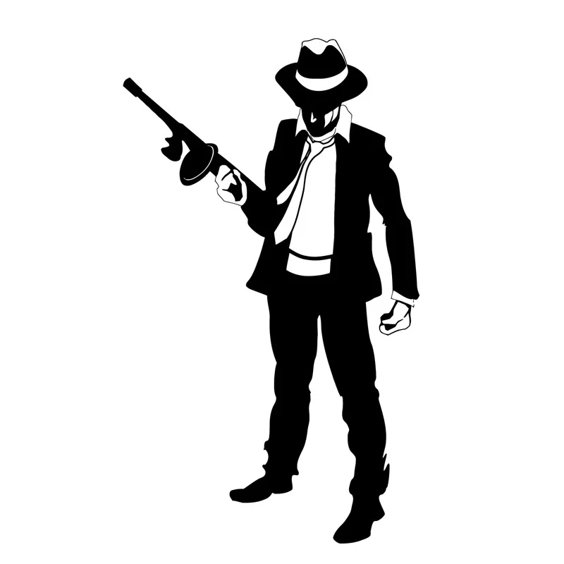 10.2cm*17.3cm Mafia Gangster Gun Bandit Vinyl Stickers Decals Black/Silver S3-5885
10.2cm*17.3cm Mafia Gangster Gun Bandit Vinyl Stickers Decals Black/Silver S3-5885