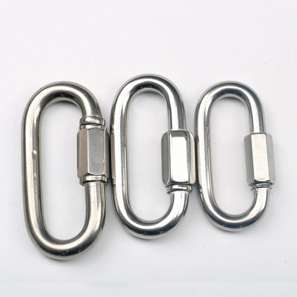 5 Pcs 304 Stainless Steel Carabiner Oval Screwlock Quick Link Lock Ring Hook Chain Rope Connector Buckle Locked Hook
5 Pcs 304 Stainless Steel Carabiner Oval Screwlock Quick Link Lock Ring Hook Chain Rope Connector Buckle Locked Hook